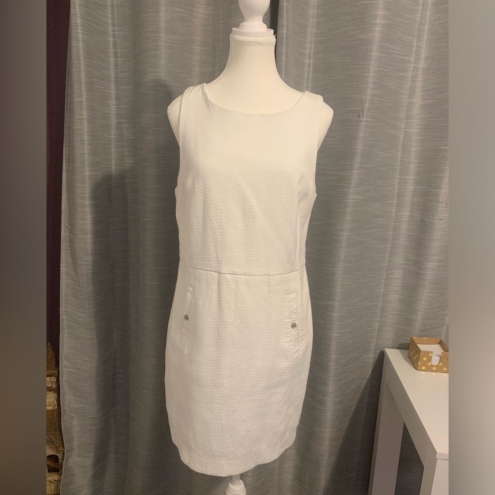 Banana Republic white sleeveless dress